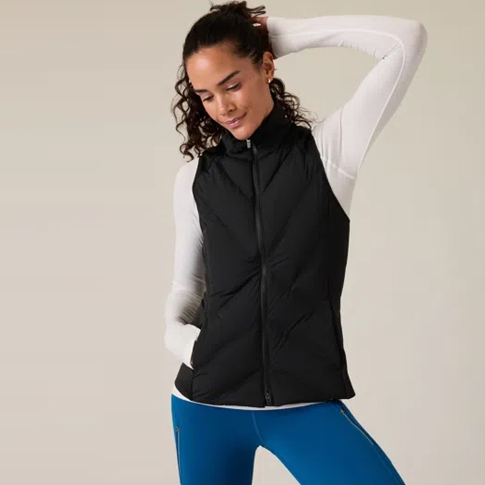 ATHLETA‎ Inlet Puffer Vest In Black Size Small